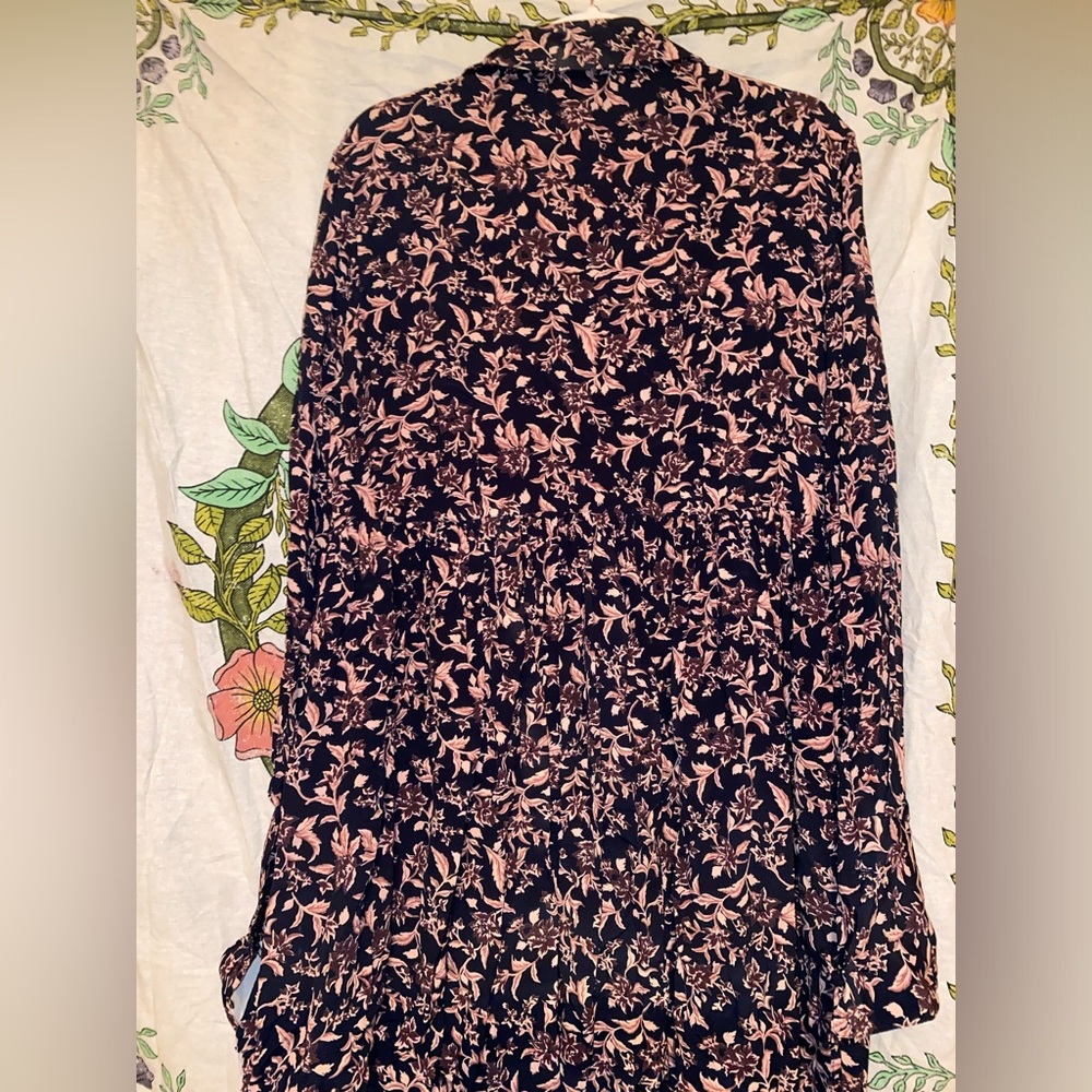 ONE 212 Black and Pink Floral Tunic Babydoll Dress